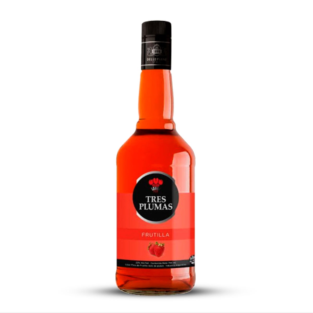 LICOR TRES PLUMAS DE FRUTILLA X 700 CC