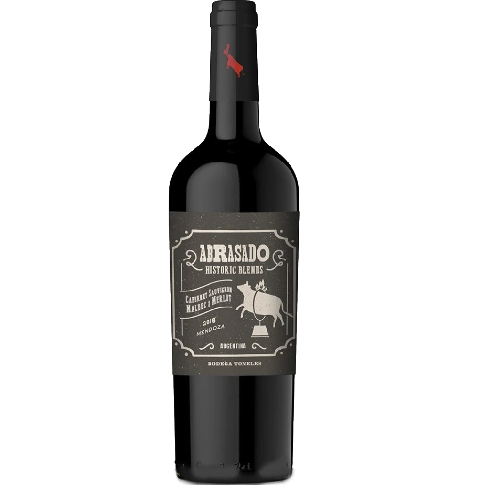 ABRASADO CABERNET SAUVIGNON - MALBEC - MERLOT HISTORIC BLEND X 750 CC