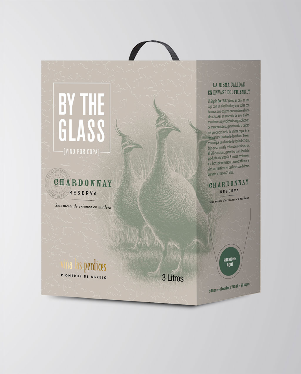 LAS PERDICES BAG IN BOX BY THE GLASS RESERVA CHARDONAY X 3000 CC